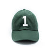 "1" Baseball Hat, Hunter Green