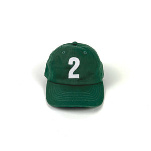"2" Baseball Hat, Hunter Green