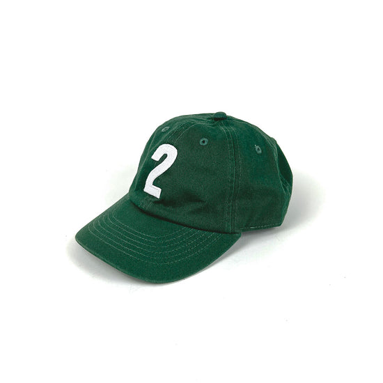 "2" Baseball Hat, Hunter Green