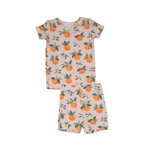Orange Blossoms Loungewear Short Set