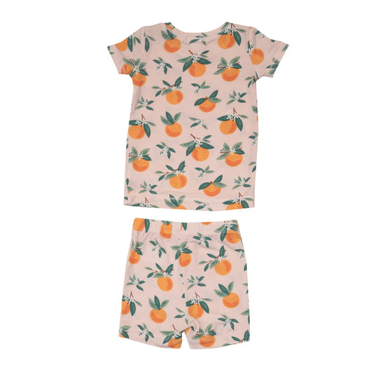 Orange Blossoms Loungewear Short Set