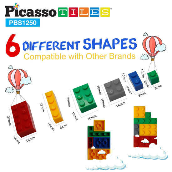 Brick Building Blocks (1,250 Pieces)