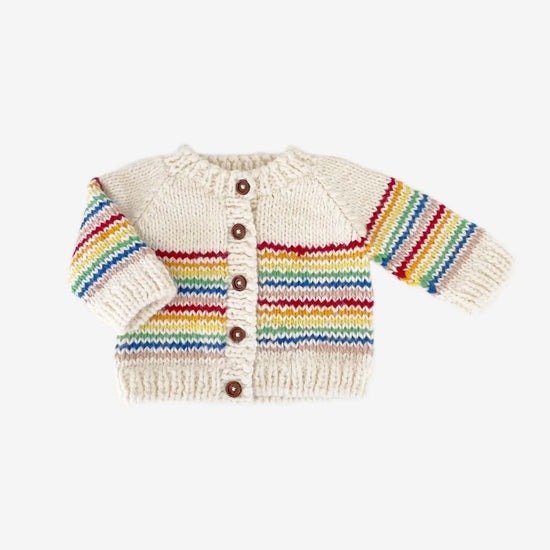 Rainbow Stripe Cardigan, Reagan