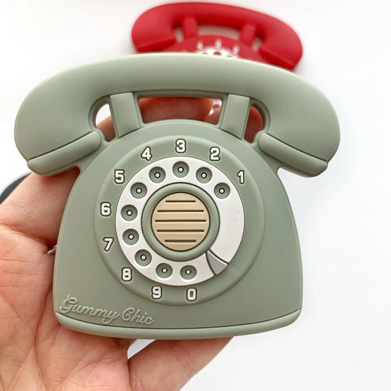 Rotary Dial Phone Teether, Desert Sage